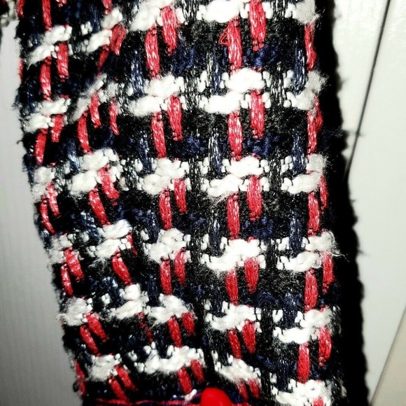 Zara Multicolor New Tweed Blazer Sz M - Picture 7 of 8